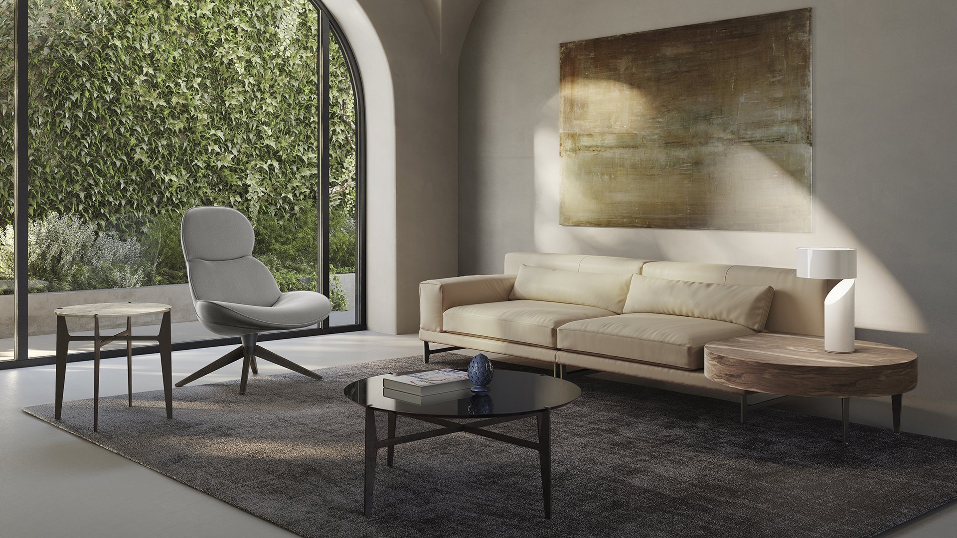 Conca armchair Natuzzi Italia furniture living room Takis Angelides Furnihome