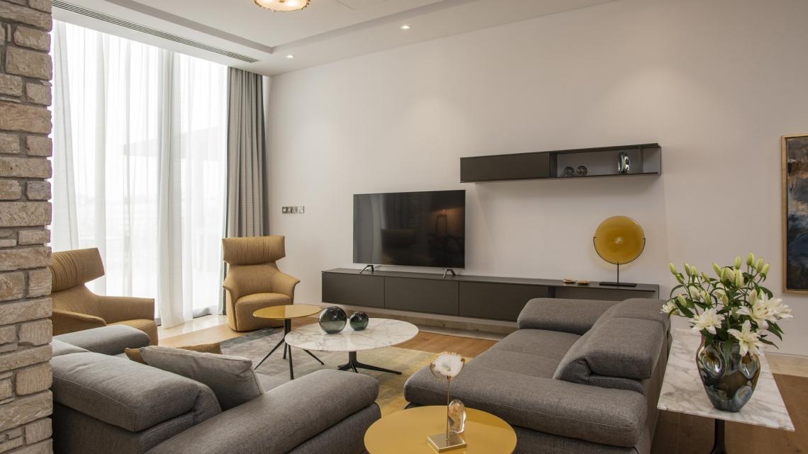 mid-century, modern, sleek, simple living room by Natuzzi Italia & Poliform cyprus