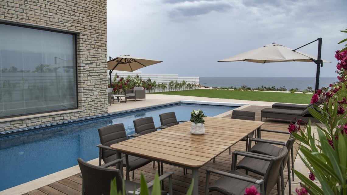 mid-century, modern, sleek, simple outdoor furniture Cyprus