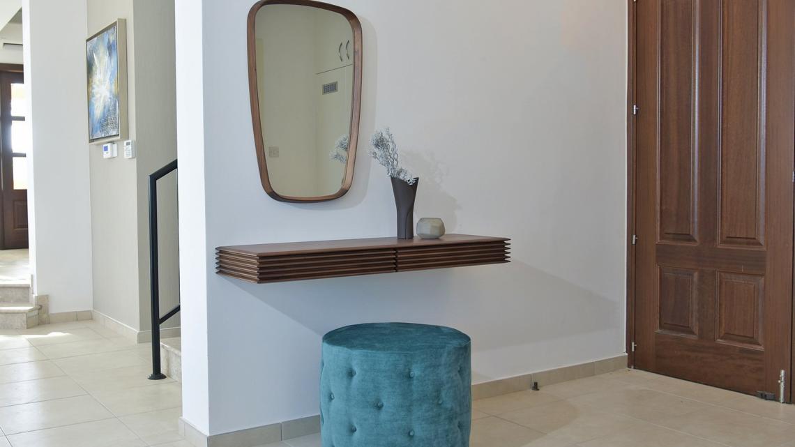 Mid-century, modern, unique, timeless, classy entrance by Takis Angelides Furnihome Cyprus