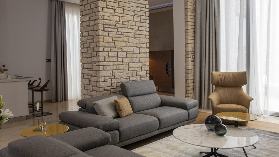 mid-century, modern, sleek, simple living room by Natuzzi Italia & Poliform cyprus