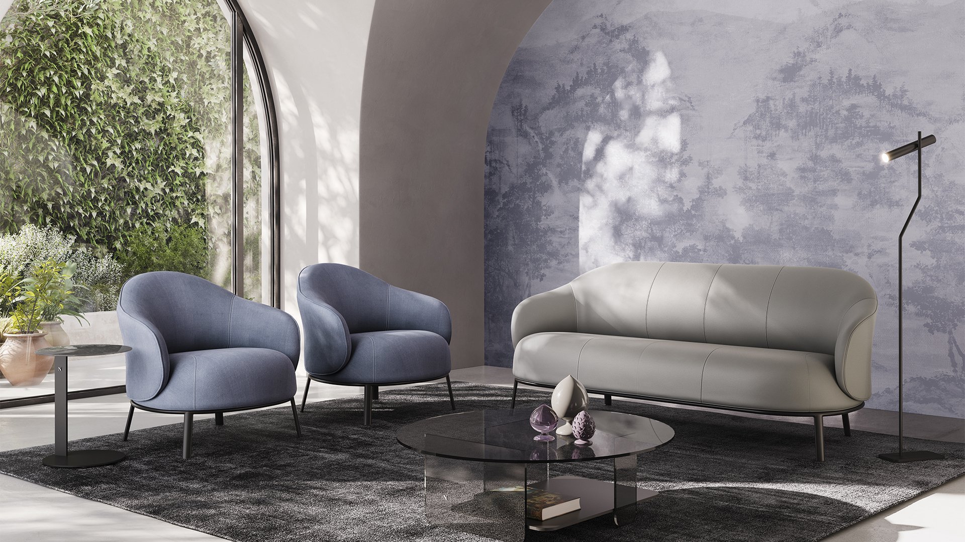 Botanic armchair Natuzzi Italia furniture living room Takis Angelides Furnihome