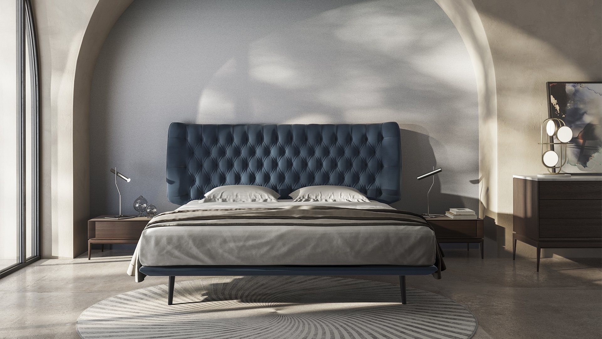 Natuzzi Italia beds bedroom furniture italian cyprus Takis Angelides Furnihome beds with storage