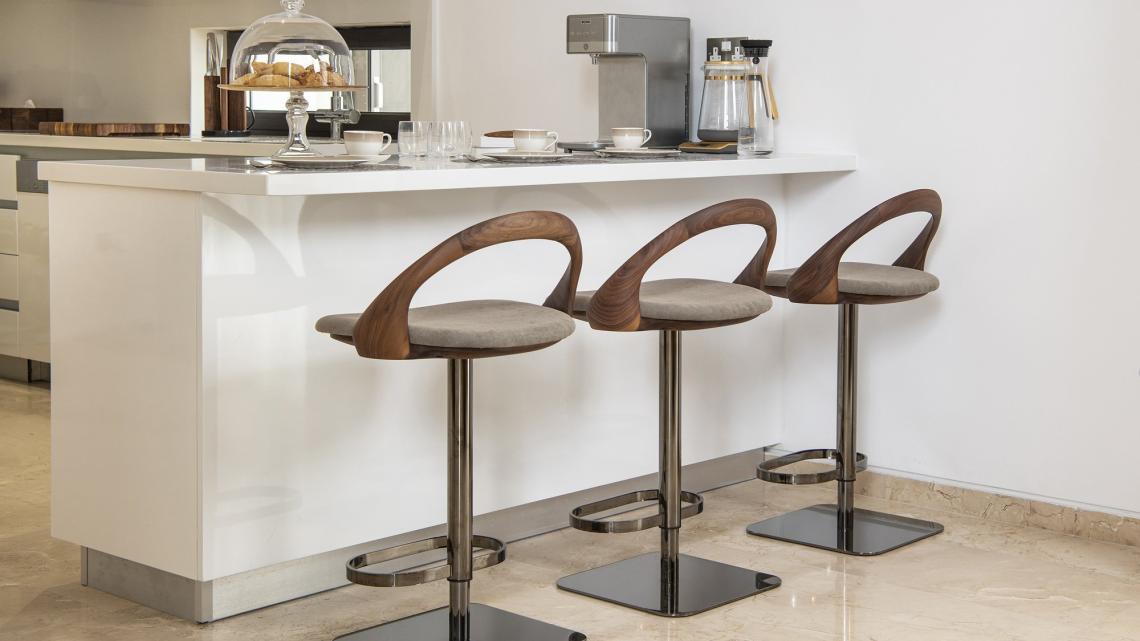 mid-century, modern, sleek, simple bar stools by Porada cyprus